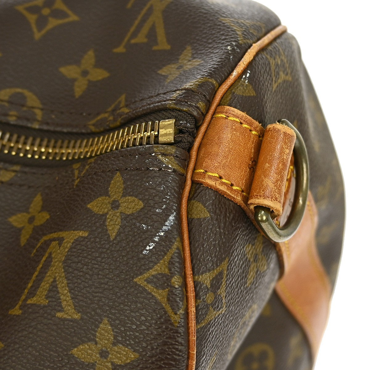 Louis Vuitton Keepall Bandouliere Bag Monogram Canvas Brown Canvas Travel Bag Bag (Pre-Owned)