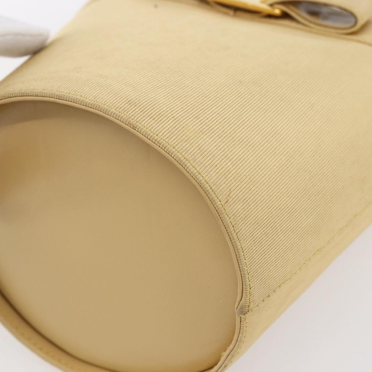 Salvatore Ferragamo Vala Handbag Canvas Yellow Canvas Handbag (Pre-Owned)