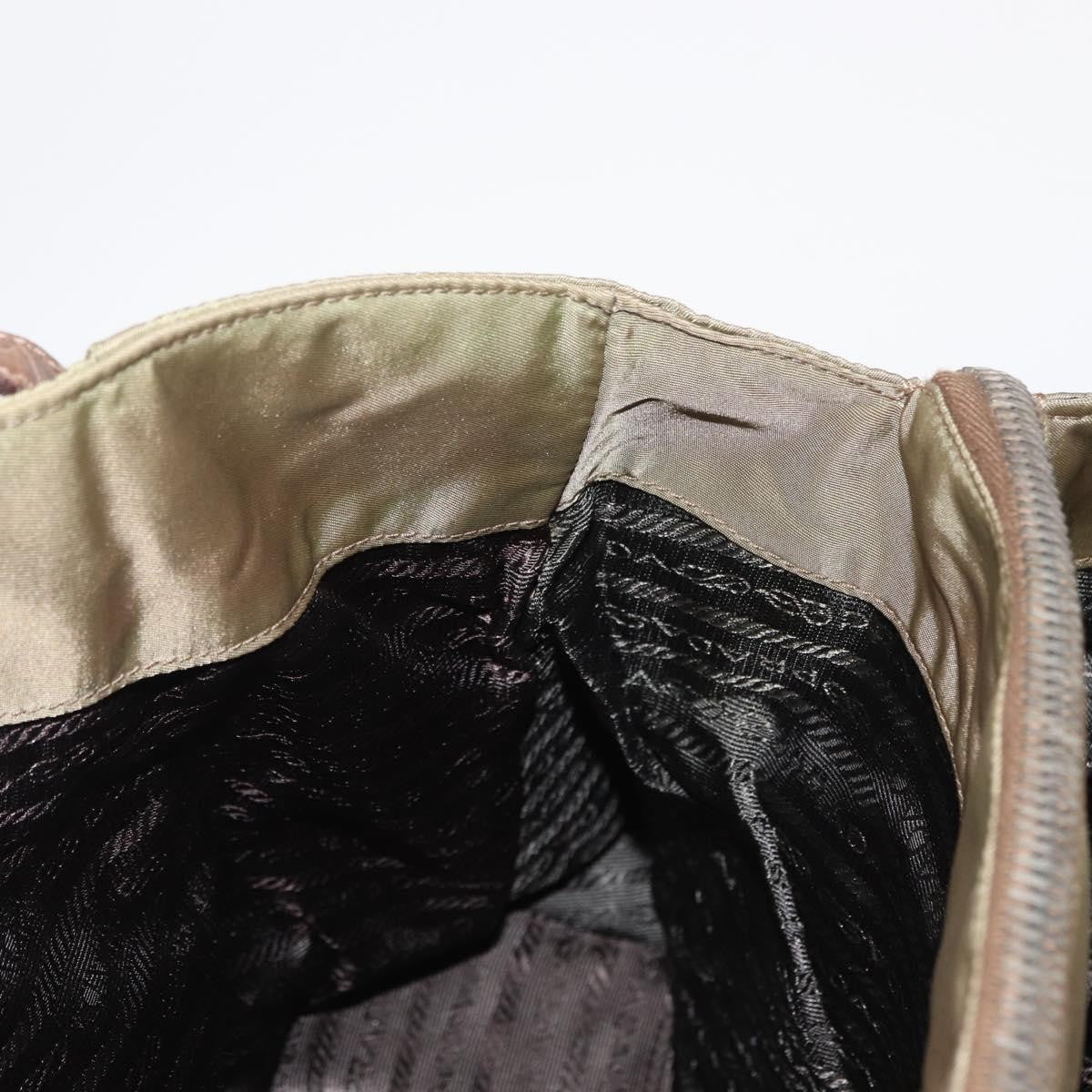 Prada Vintage Tote Tessuto Beige Nylon Tote Bag Bag (Pre-Owned)