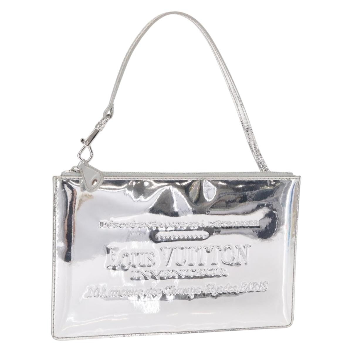 Louis Vuitton Pochette Clutch Monogram Miroir Pvc Silver Patent_Leather Clutche & Pouche Bag (Pre-Owned)