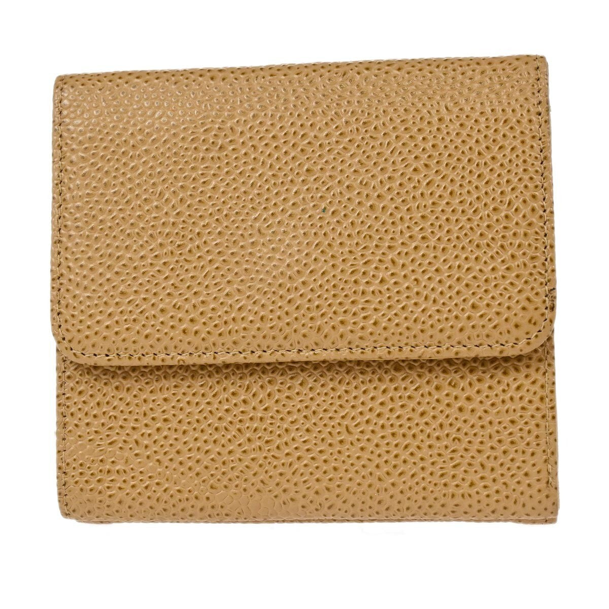 Chanel Vintage Timeless Cc Bifold Wallet Caviar Beige Leather Wallets Accessory (Pre-Owned)