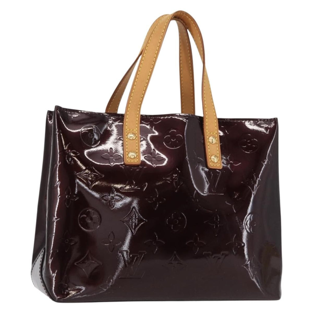 Louis Vuitton Reade Handbag Monogram Vernis Burgundy Patent_Leather Handbag (Pre-Owned)