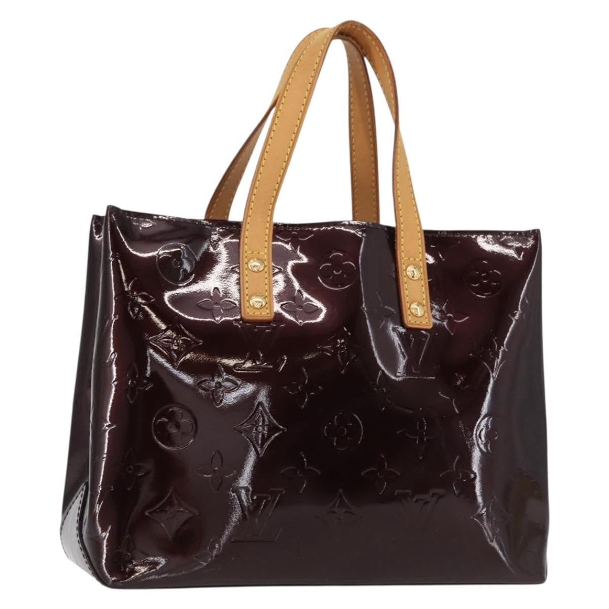 Louis Vuitton Reade Handbag Monogram Vernis Burgundy Patent_Leather Handbag (Pre-Owned)