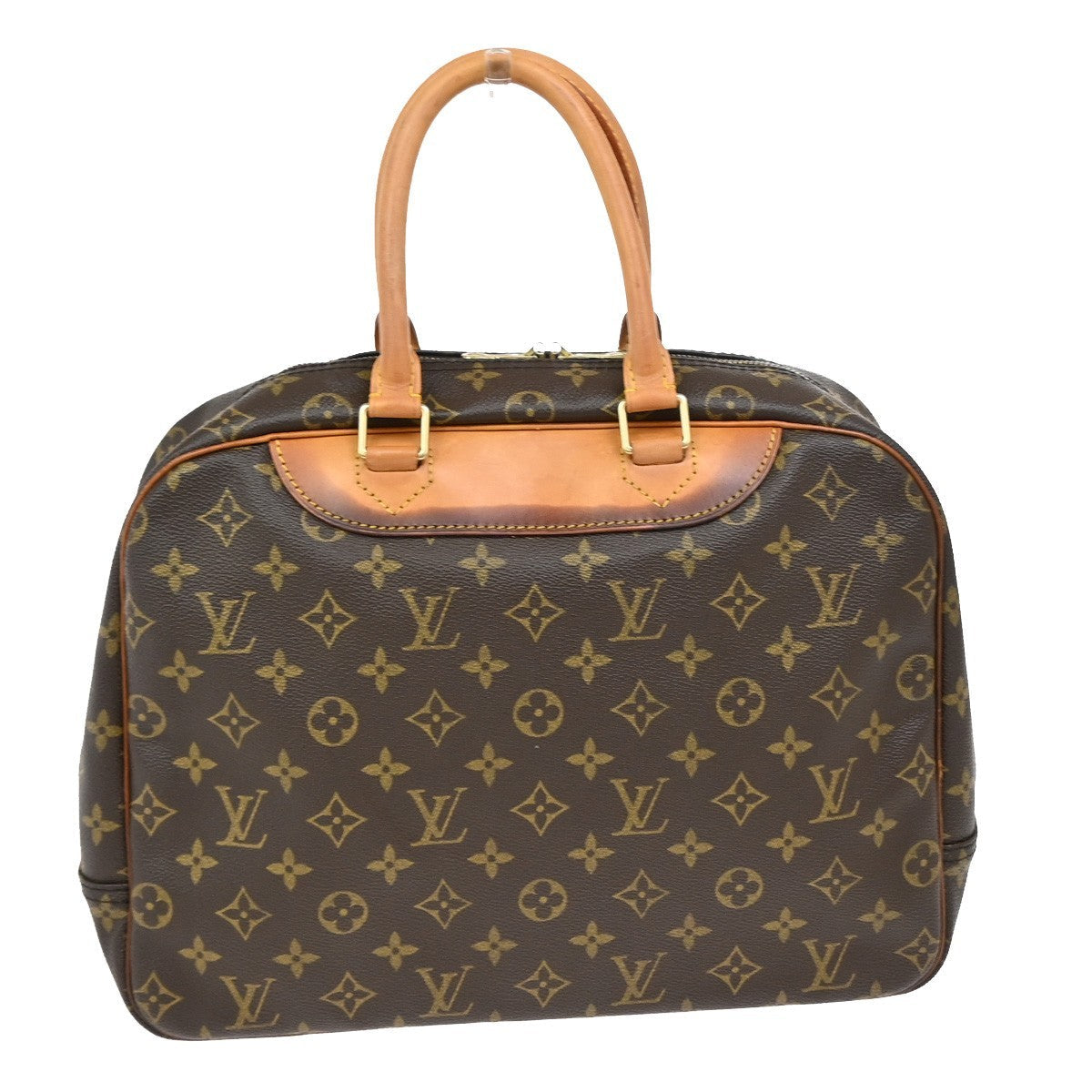 Louis Vuitton Deauville Handbag Monogram Canvas Brown Canvas Handbag (Pre-Owned)