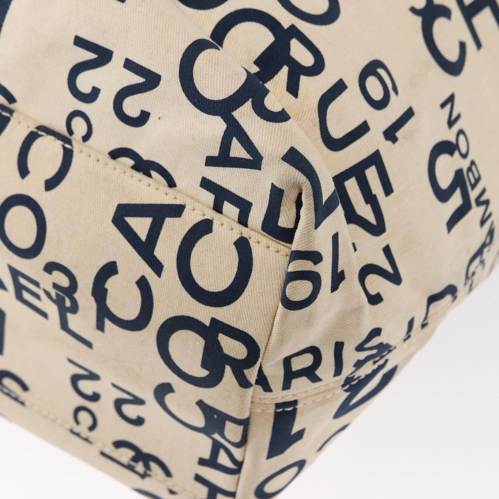 Chanel 31 Rue Cambon Beach Zip Tote Printed Canvas Navy Canvas Tote Bag Bag (Pre-Owned)