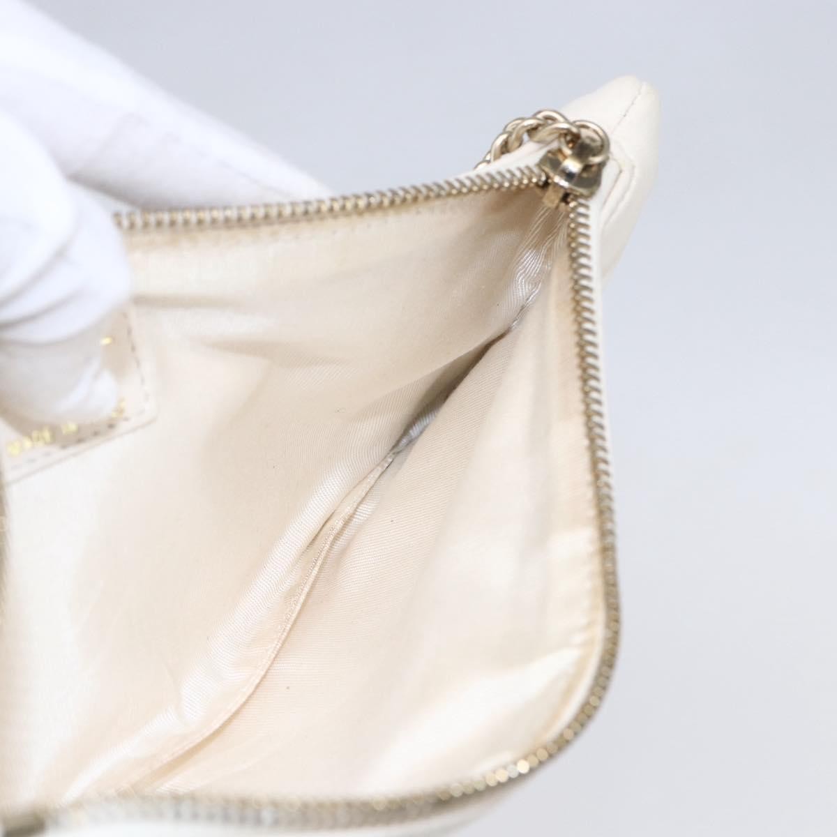 Chanel Camellia Clutch Bag Leather Ecru Leather Clutche & Pouche Bag (Pre-Owned)
