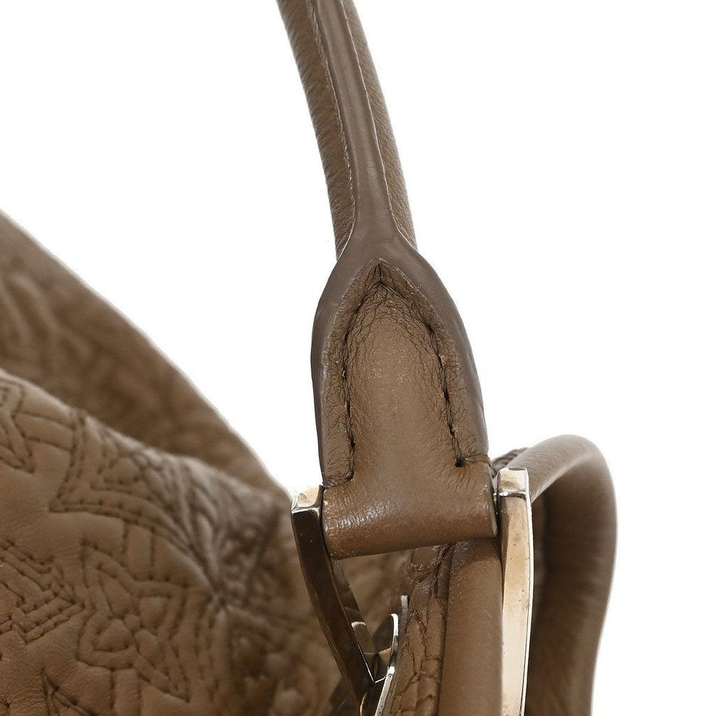 Louis Vuitton Antheia Lilia Handbag Leather Brown Leather Handbag (Pre-Owned)
