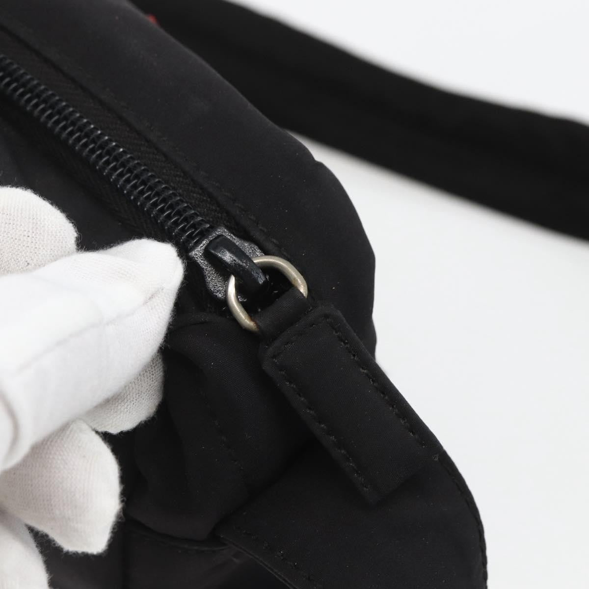 Prada Sport Zip Shoulder Bag Nylon Black Nylon Shoulder Bag Bag (Pre-Owned)
