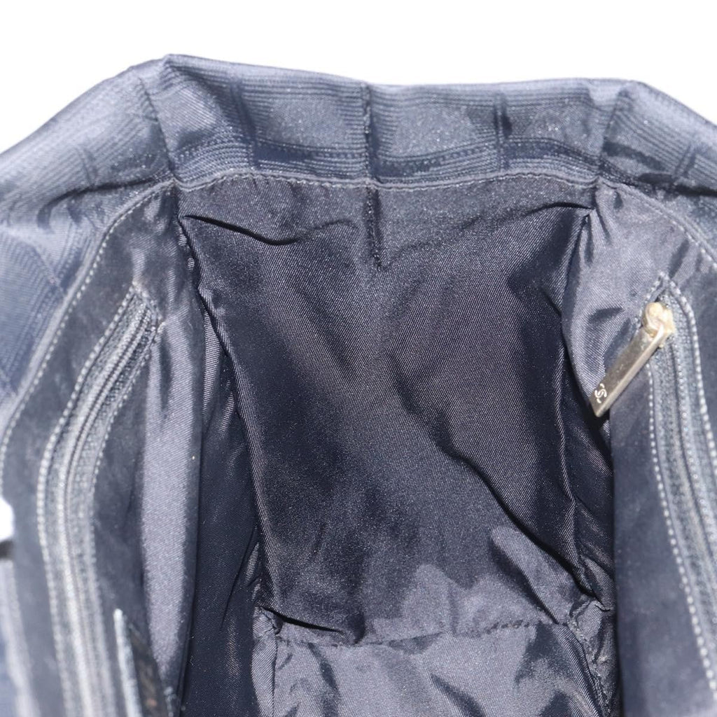 Chanel Travel Line Tote Nylon Black Nylon Tote Bag Bag (Pre-Owned)
