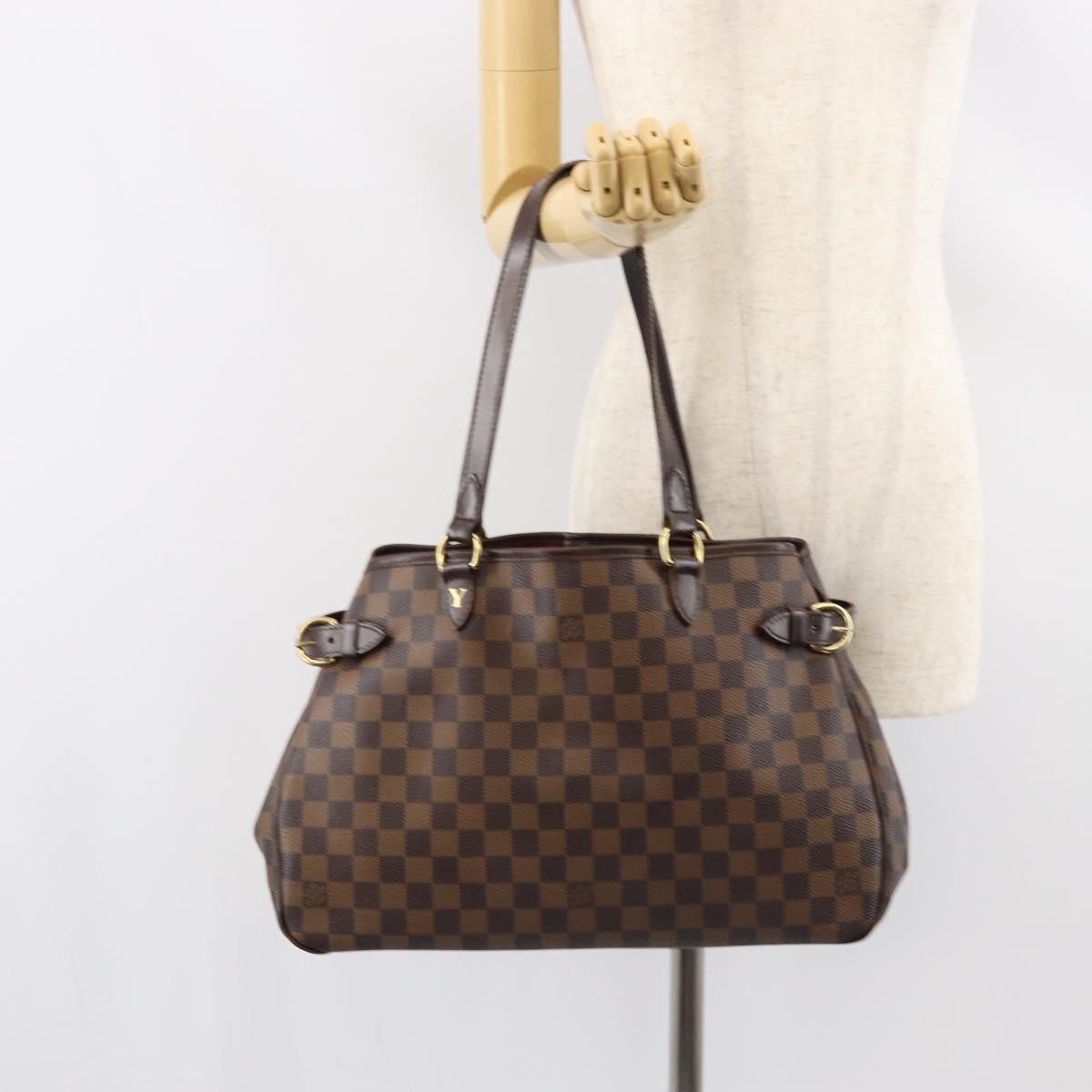 Louis Vuitton Batignolles Handbag Damier Brown Canvas Tote Bag Bag (Pre-Owned)