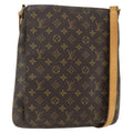 Louis Vuitton Musette Handbag Monogram Canvas Brown Canvas Shoulder Bag Bag (Pre-Owned)