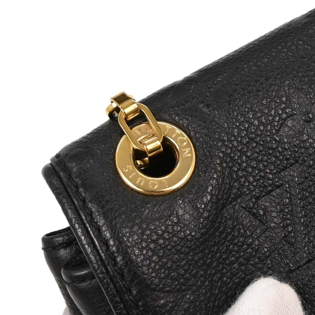 Louis Vuitton Saint Germain Handbag Monogram Empreinte Leather Black Leather Shoulder Bag Bag (Pre-Owned)