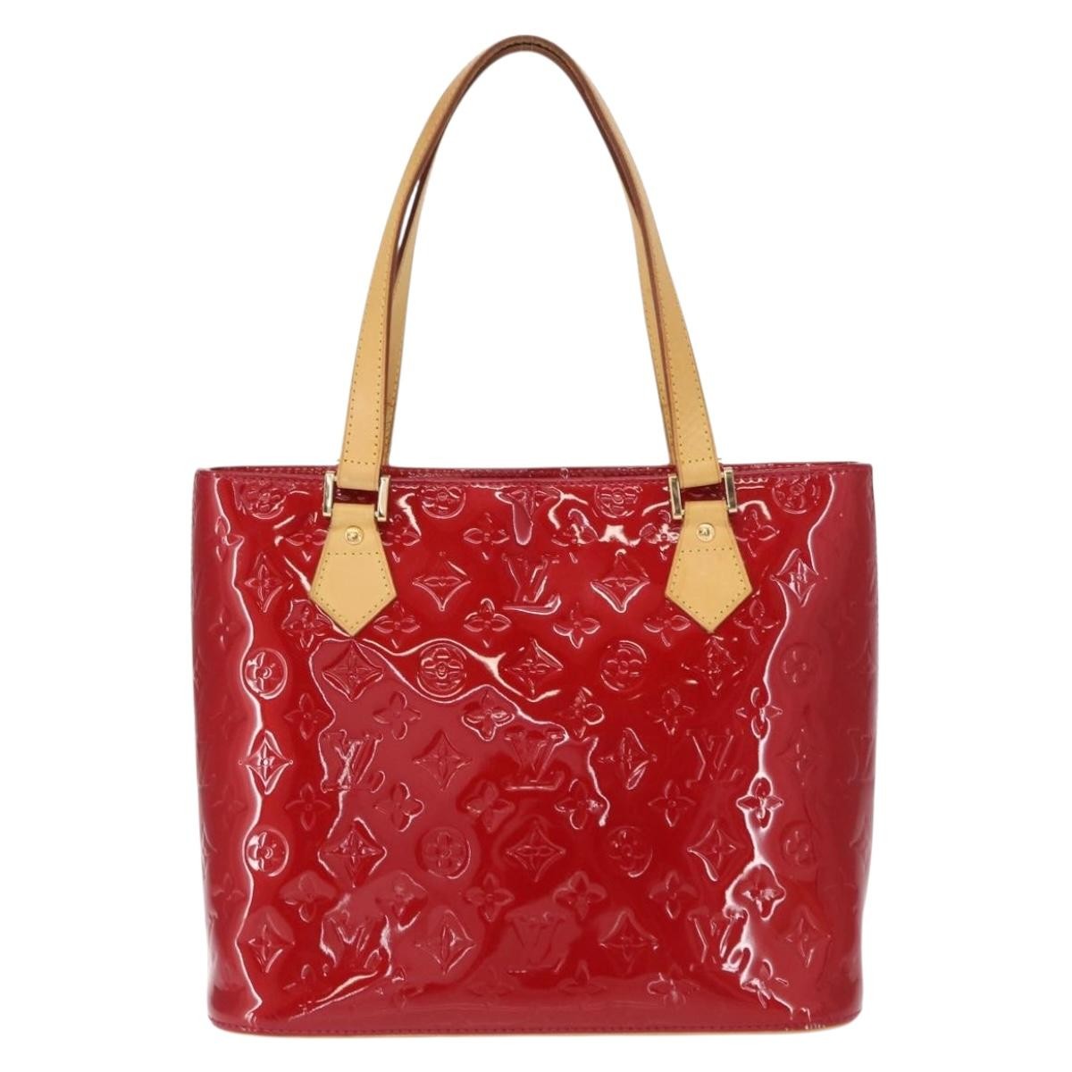 Louis Vuitton Houston Handbag Monogram Vernis Red Patent_Leather Handbag (Pre-Owned)