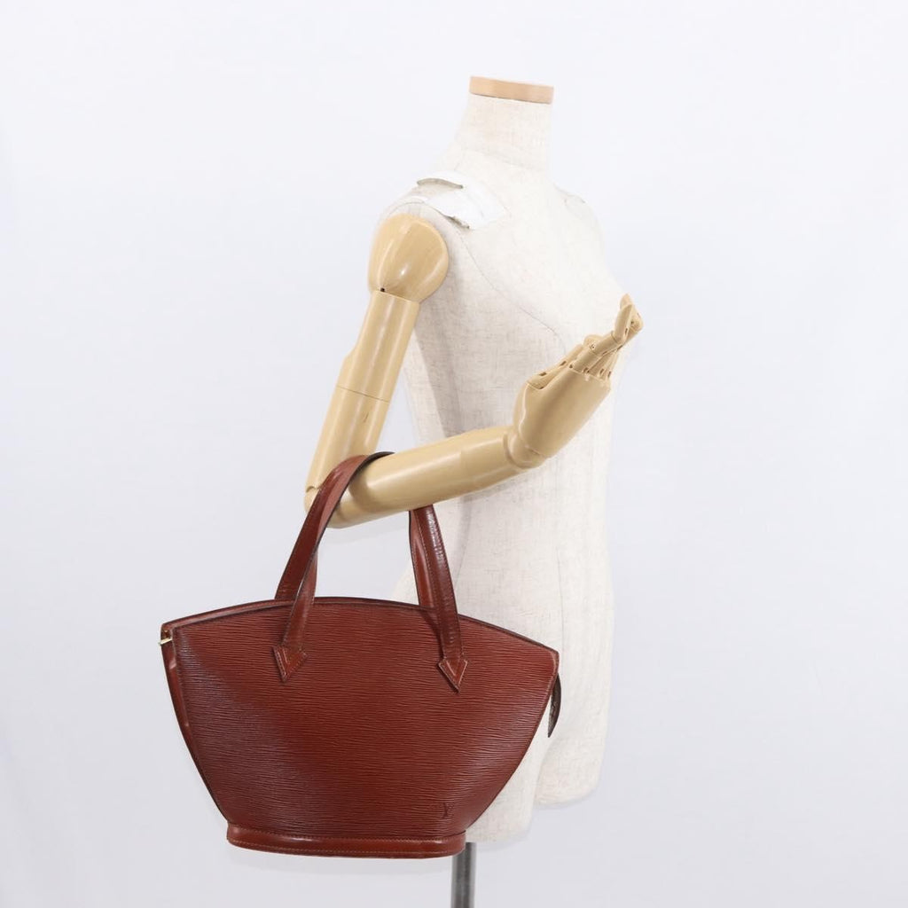 Louis Vuitton Saint Jacques Handbag Epi Leather Brown Leather Handbag (Pre-Owned)