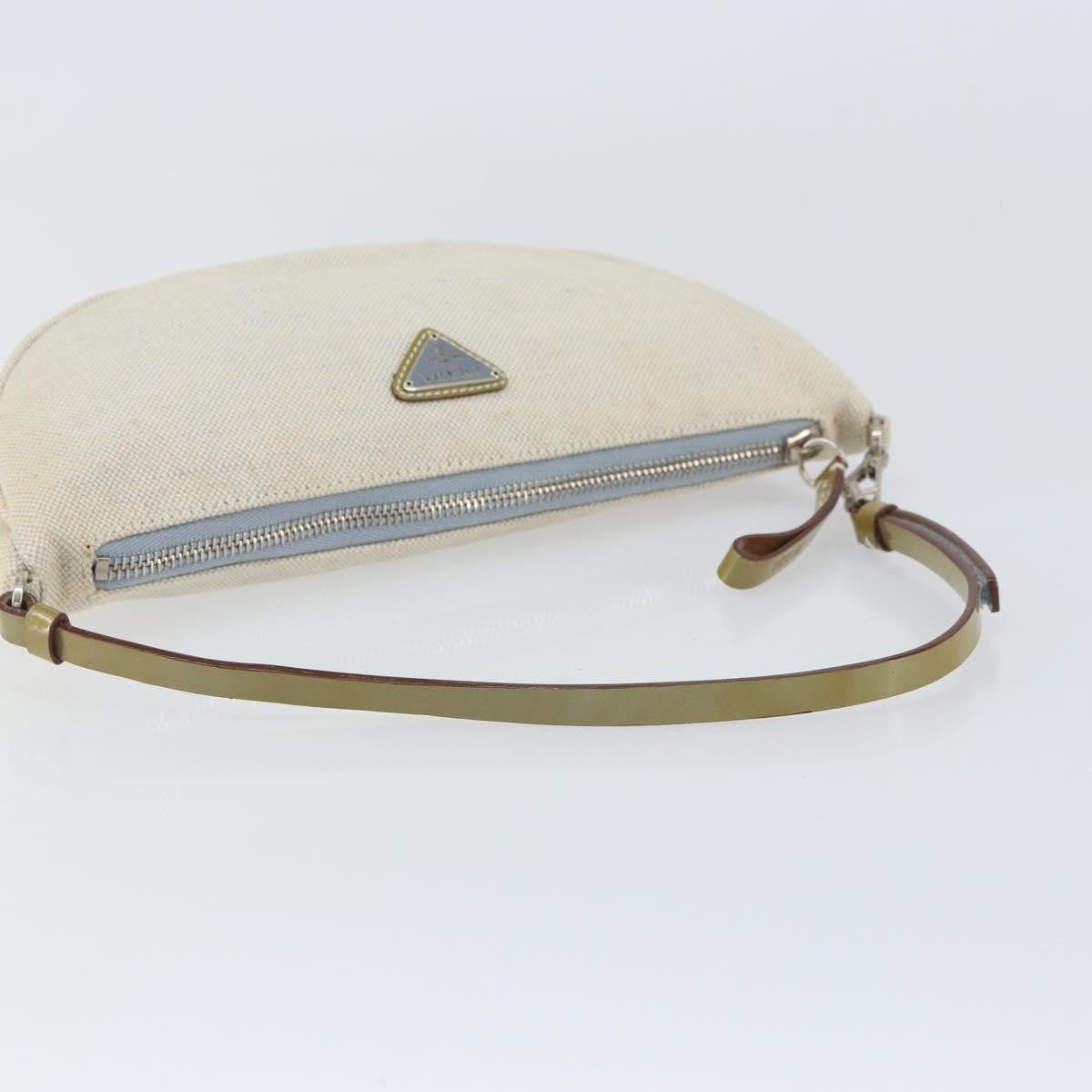 Prada Vintage Pouch Canvas Gray Canvas Clutche & Pouche Bag (Pre-Owned)