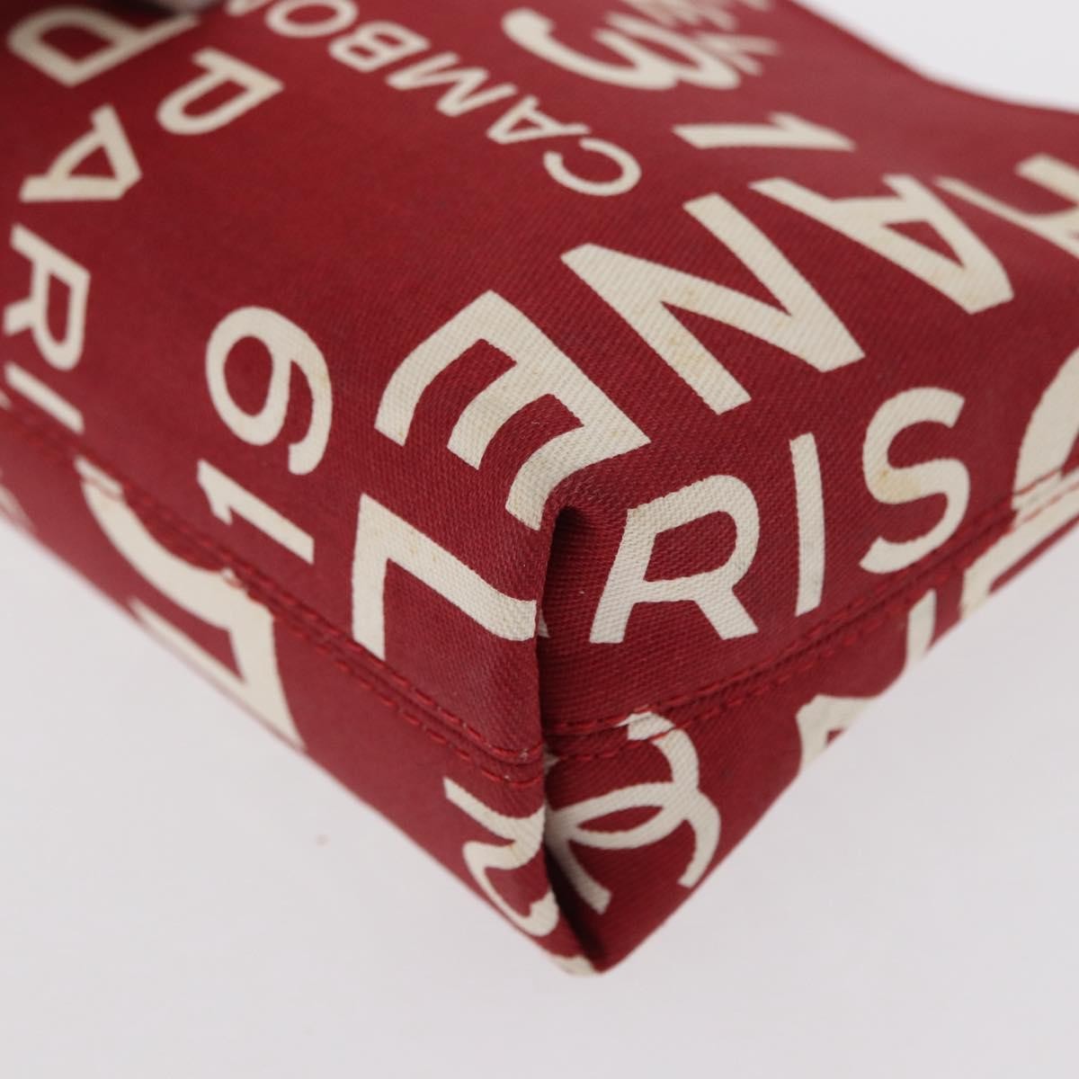 Chanel 31 Rue Cambon Clutch Canvas Red Canvas Clutche & Pouche Bag (Pre-Owned)