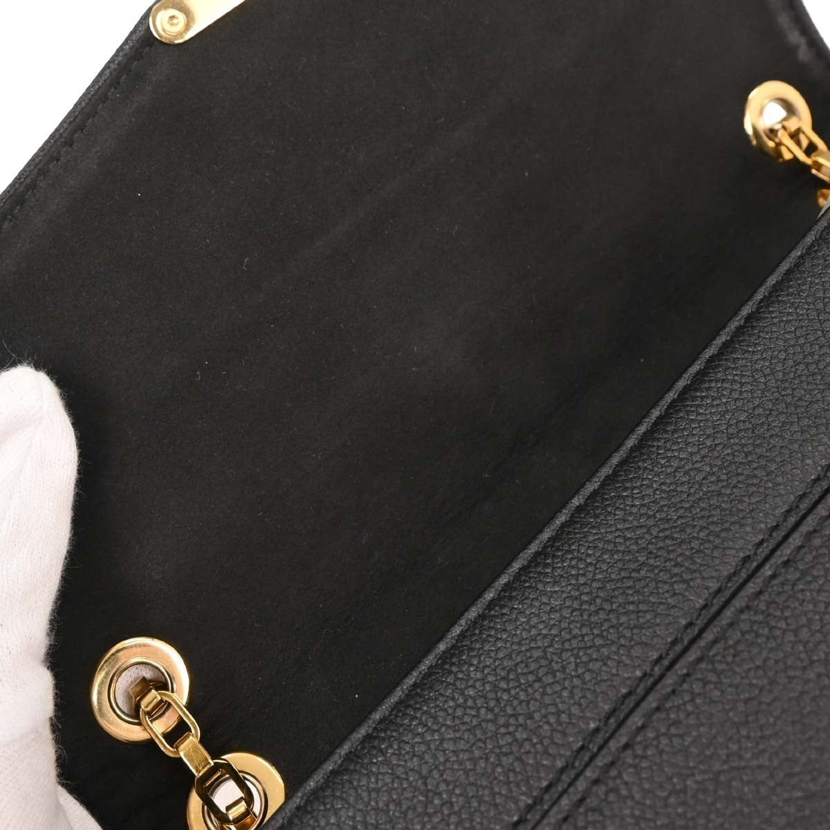 Louis Vuitton Saint Germain Handbag Monogram Empreinte Leather Black Leather Shoulder Bag Bag (Pre-Owned)