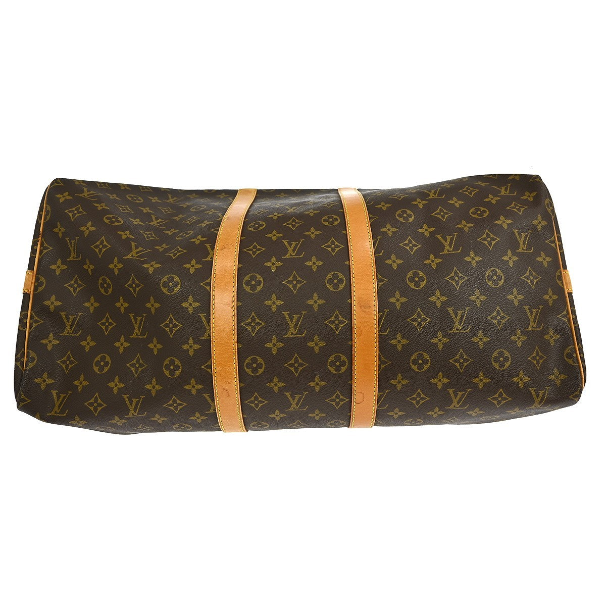 Louis Vuitton Keepall Bandouliere Bag Monogram Canvas Brown Canvas Travel Bag Bag (Pre-Owned)
