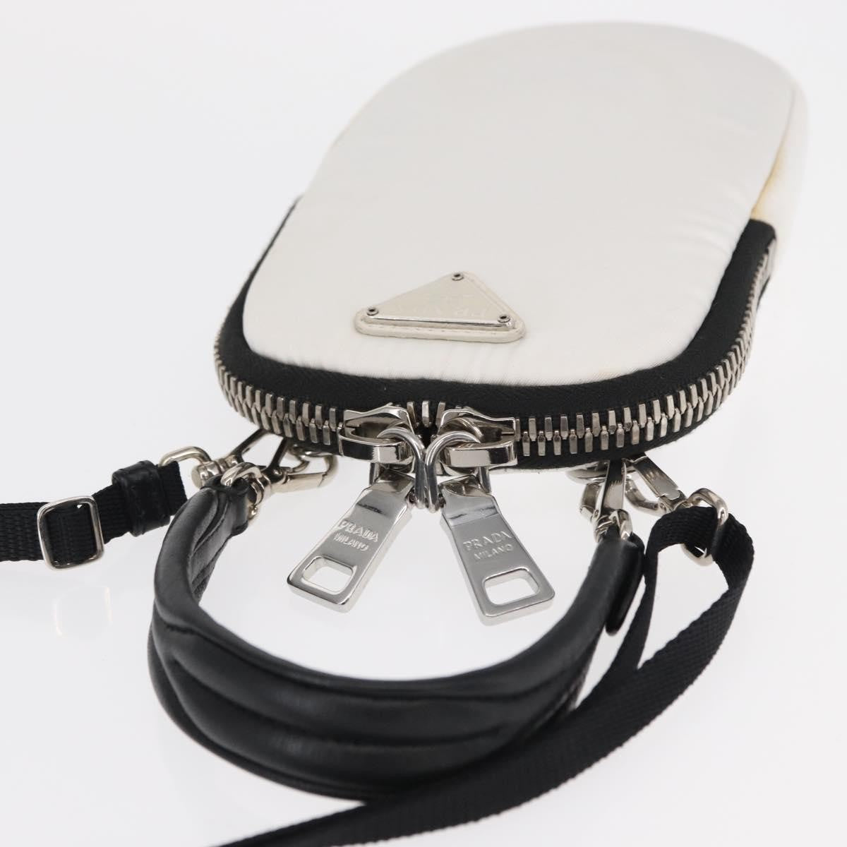 Prada Cargo Phone Holder Crossbody Bag Tessuto White Nylon Shoulder Bag Bag (Pre-Owned)
