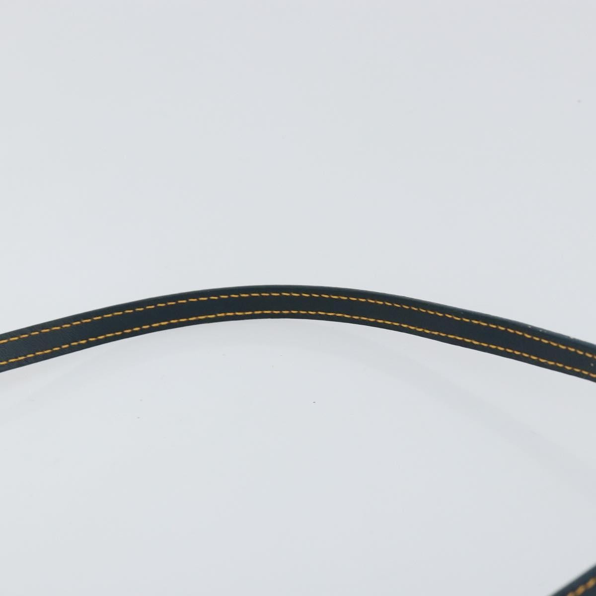 Christian Dior Vintage Saddle Bag Diorissimo Canvas Navy Canvas Clutche & Pouche Bag (Pre-Owned)