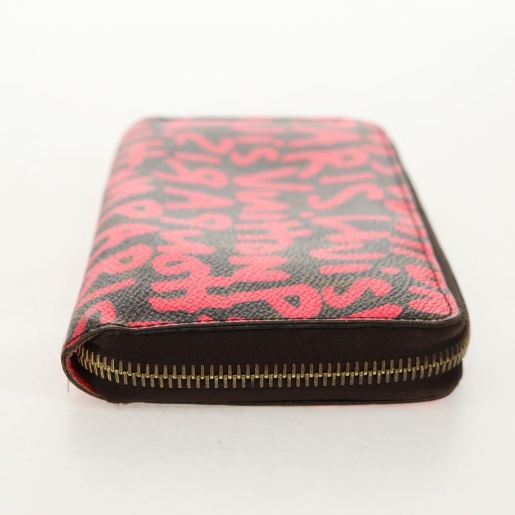 Louis Vuitton Zippy Wallet Nm Monogram Graffiti Pink Canvas Wallets Accessory (Pre-Owned)