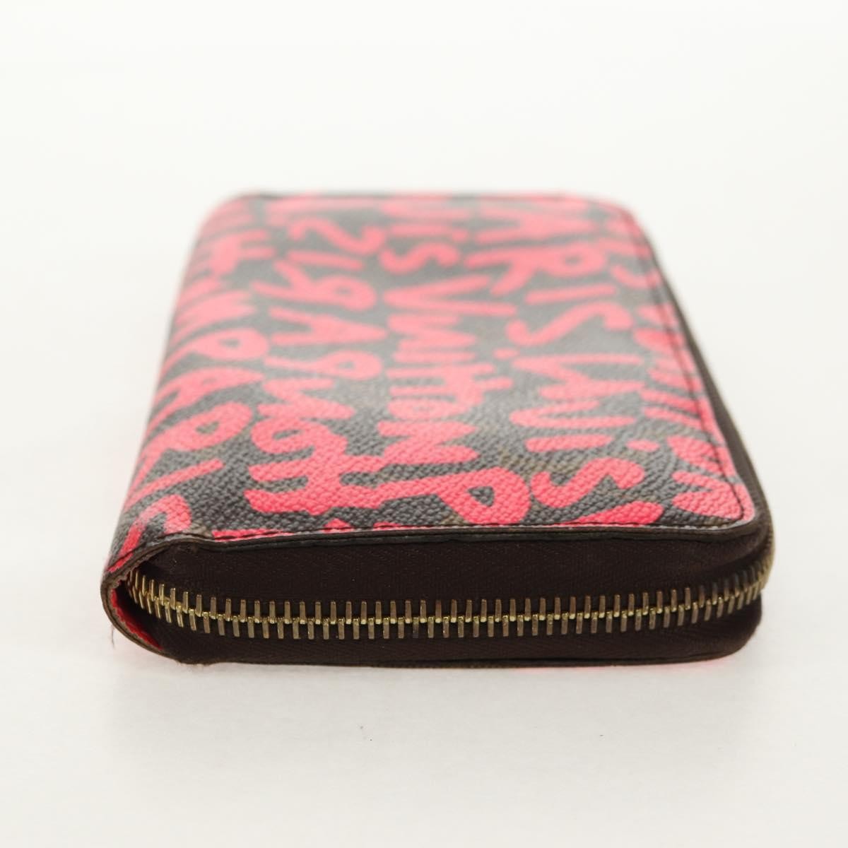 Louis Vuitton Zippy Wallet Nm Monogram Graffiti Pink Canvas Wallets Accessory (Pre-Owned)