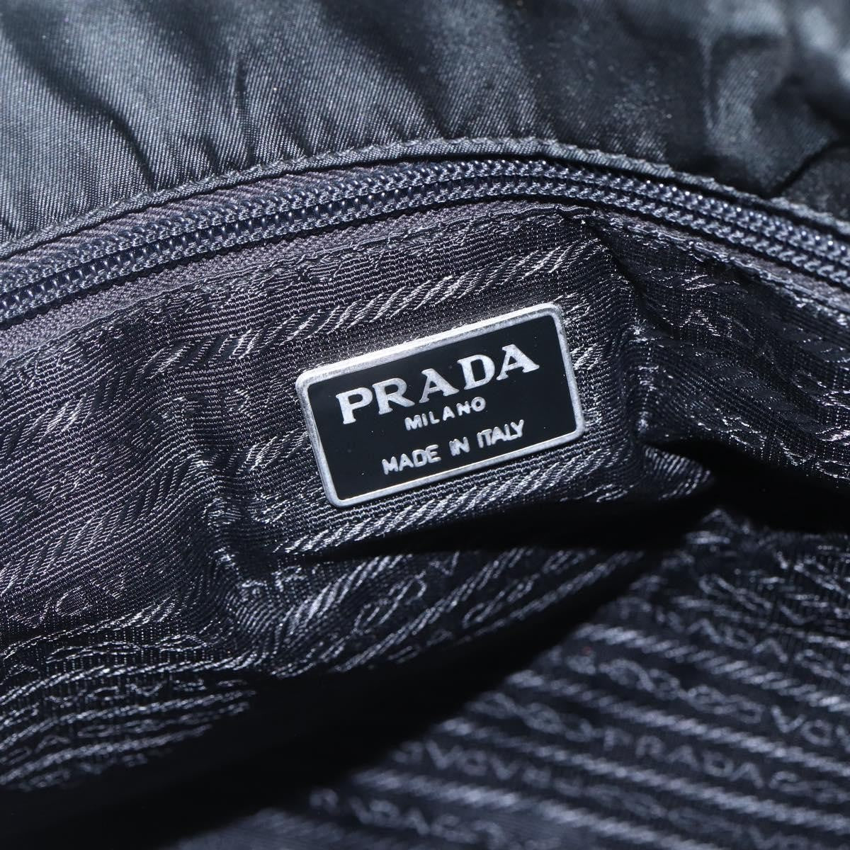 Prada Vintage Tote Tessuto Black Nylon Tote Bag Bag (Pre-Owned)