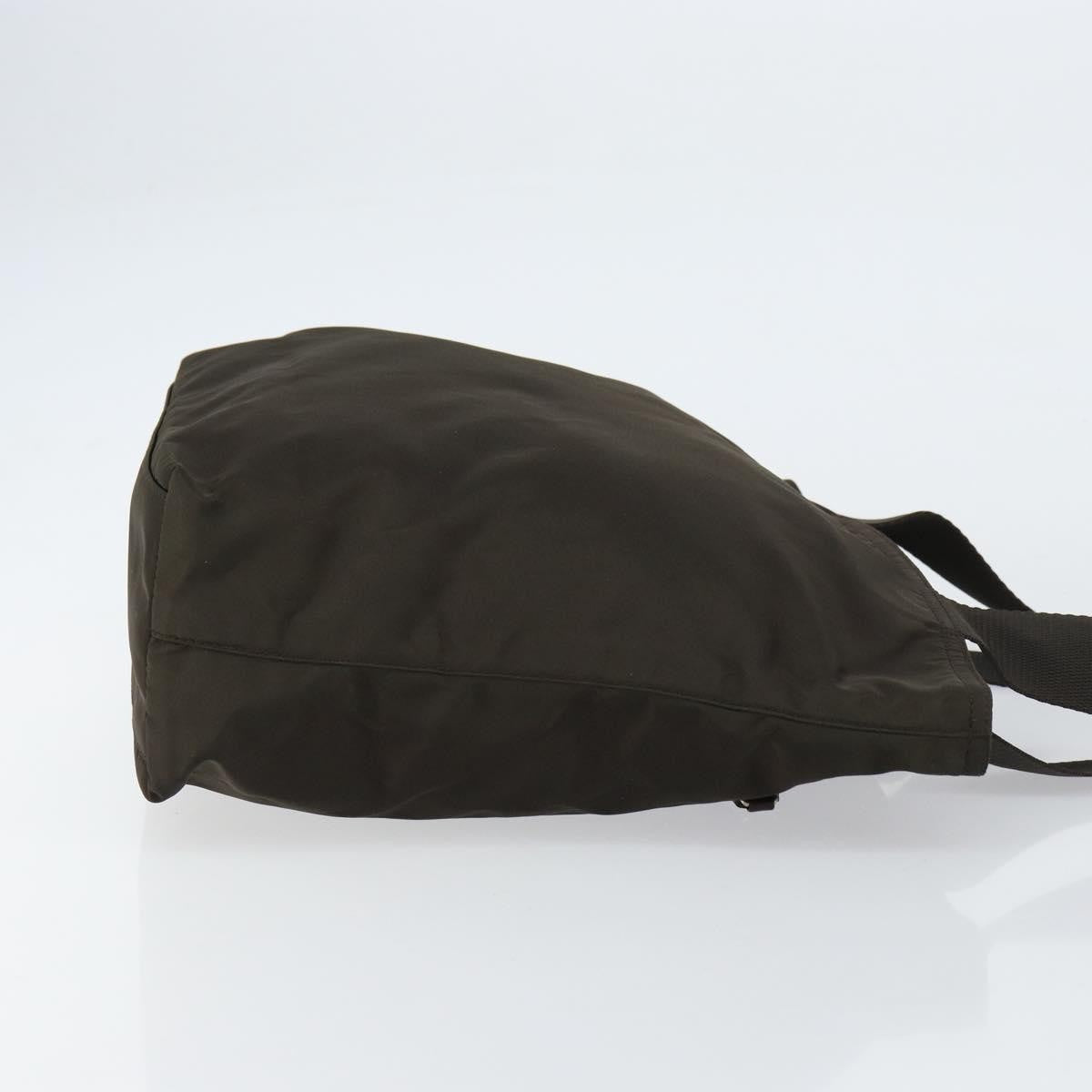 Prada Vintage Zip Tote Tessuto Khaki Nylon Tote Bag Bag (Pre-Owned)