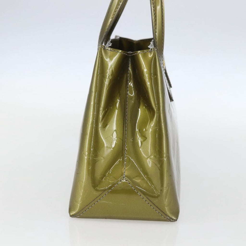 Louis Vuitton Wilshire Handbag Monogram Vernis Green Patent_Leather Handbag (Pre-Owned)