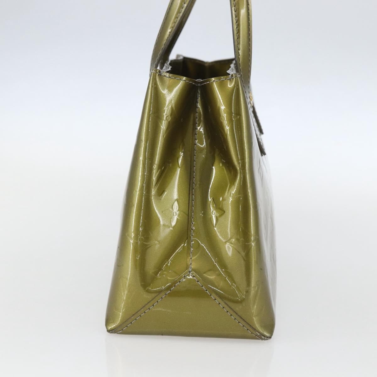 Louis Vuitton Wilshire Handbag Monogram Vernis Green Patent_Leather Handbag (Pre-Owned)