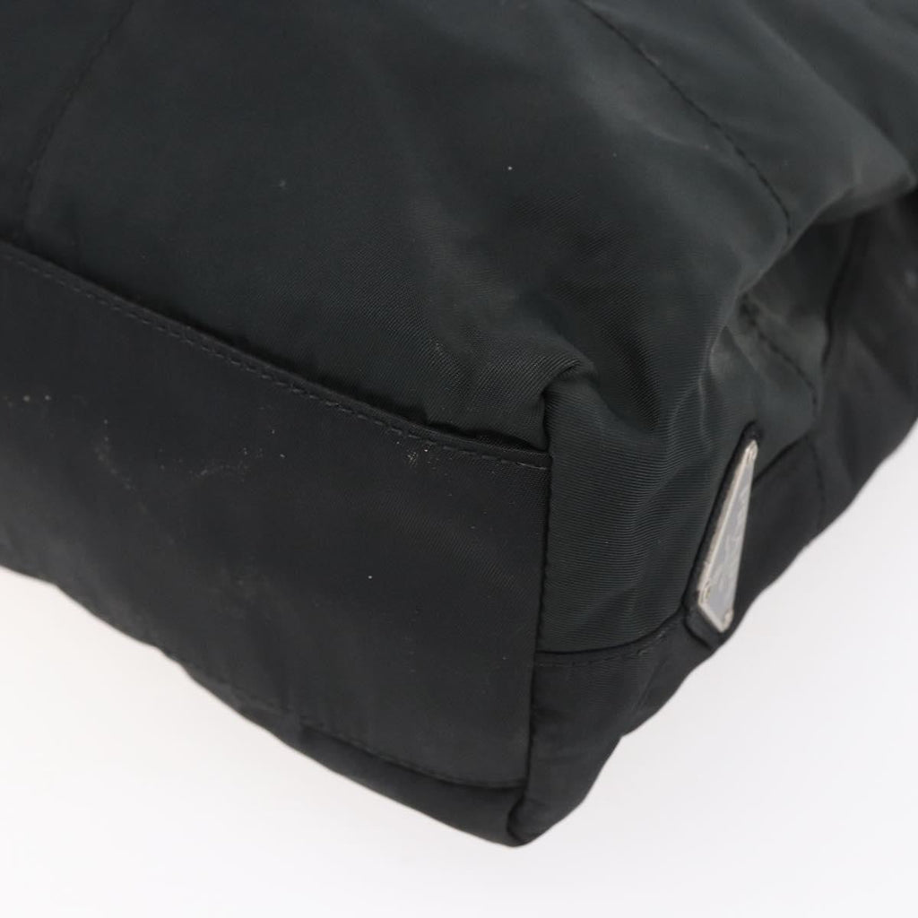 Prada Vintage Tote Tessuto Black Nylon Tote Bag Bag (Pre-Owned)