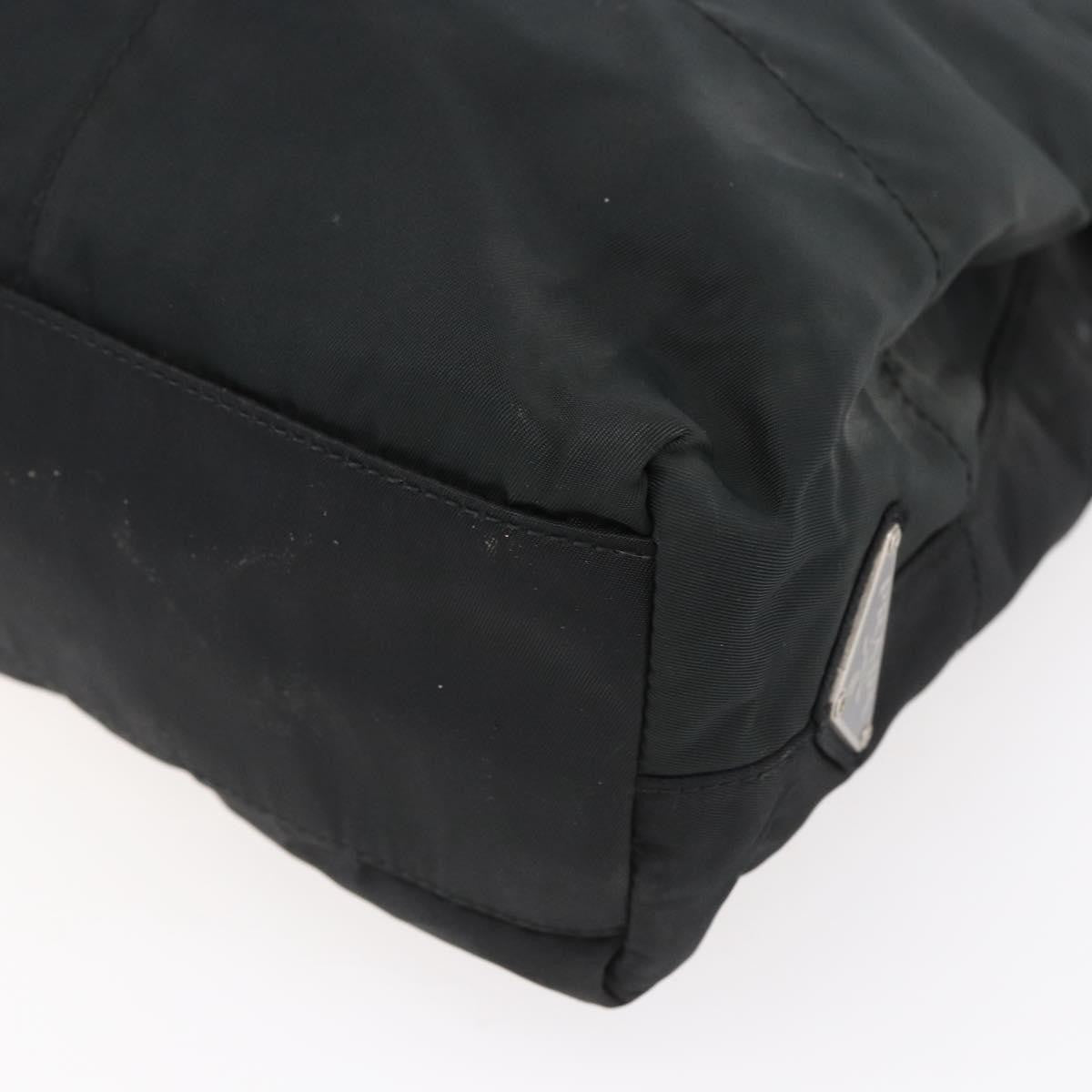 Prada Vintage Tote Tessuto Black Nylon Tote Bag Bag (Pre-Owned)