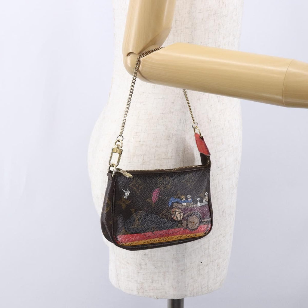 Louis Vuitton Pochette Accessoires Limited Edition Christmas Animation Monogram Canvas Brown Canvas Clutche & Pouche Bag (Pre-Owned)