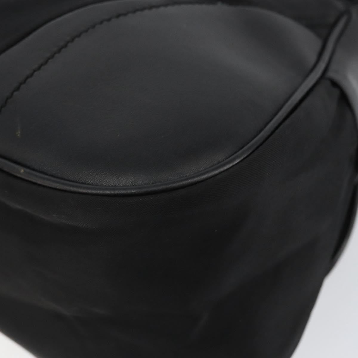 Prada Vintage Shoulder Bag Leather Black Leather Shoulder Bag Bag (Pre-Owned)