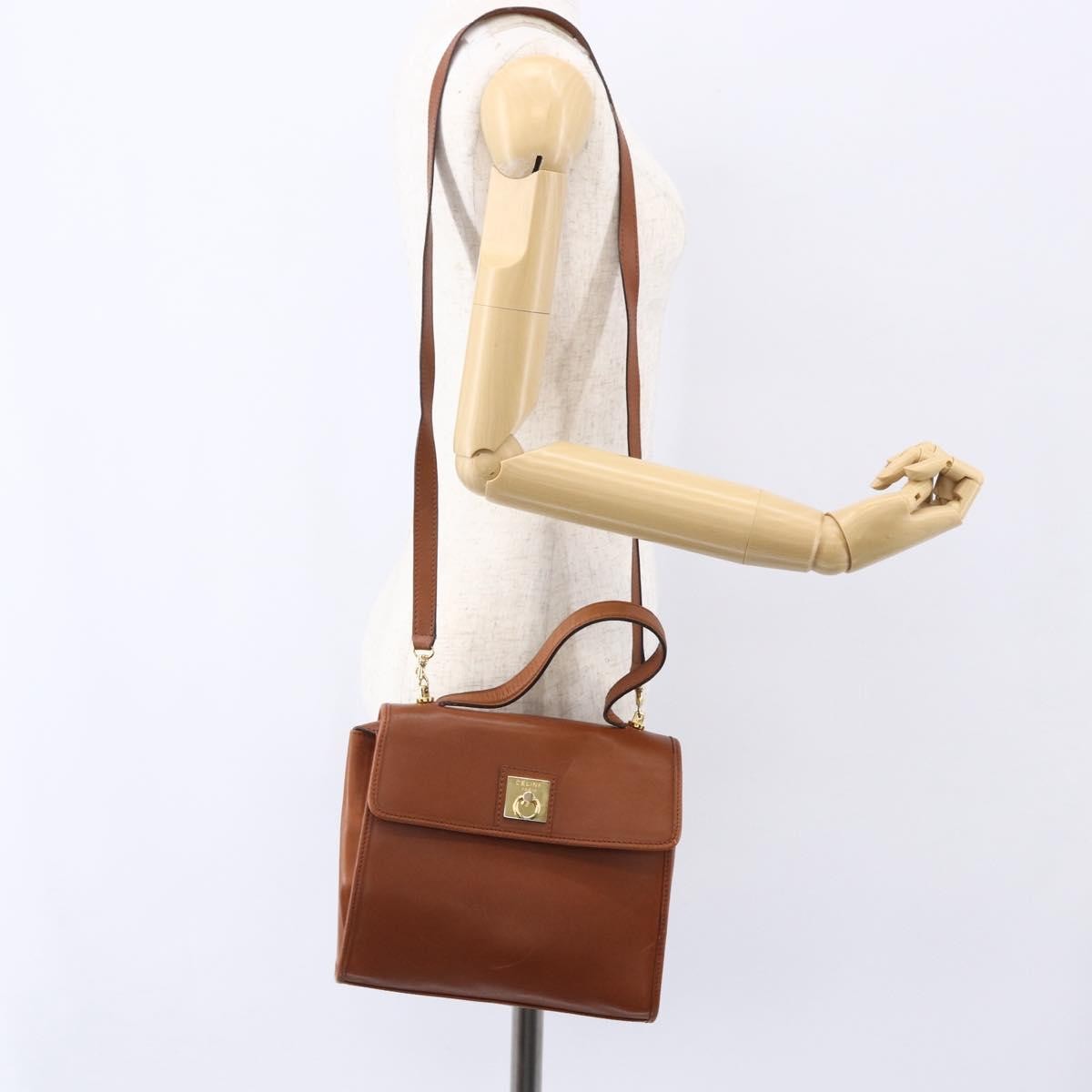 Celine Handbag Leather Brown Leather Handbag (Pre-Owned)