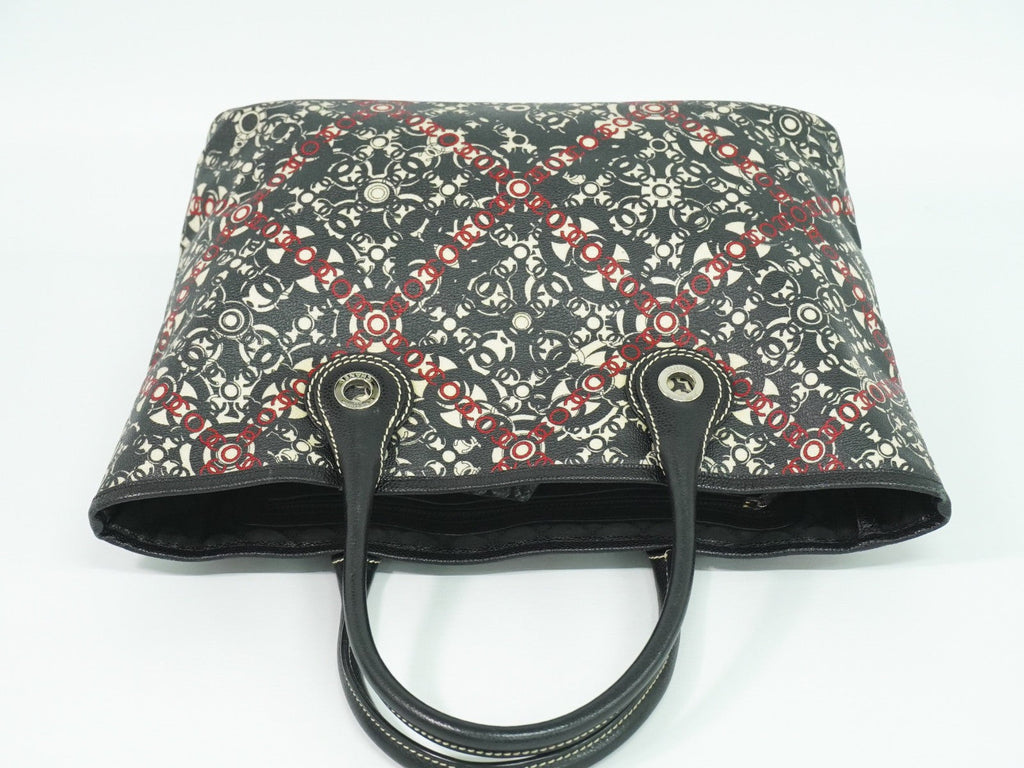 Chanel Optic Coco Tote Printed Coated Canvas With Caviar Multicolour Canvas Tote Bag Bag (Pre-Owned)