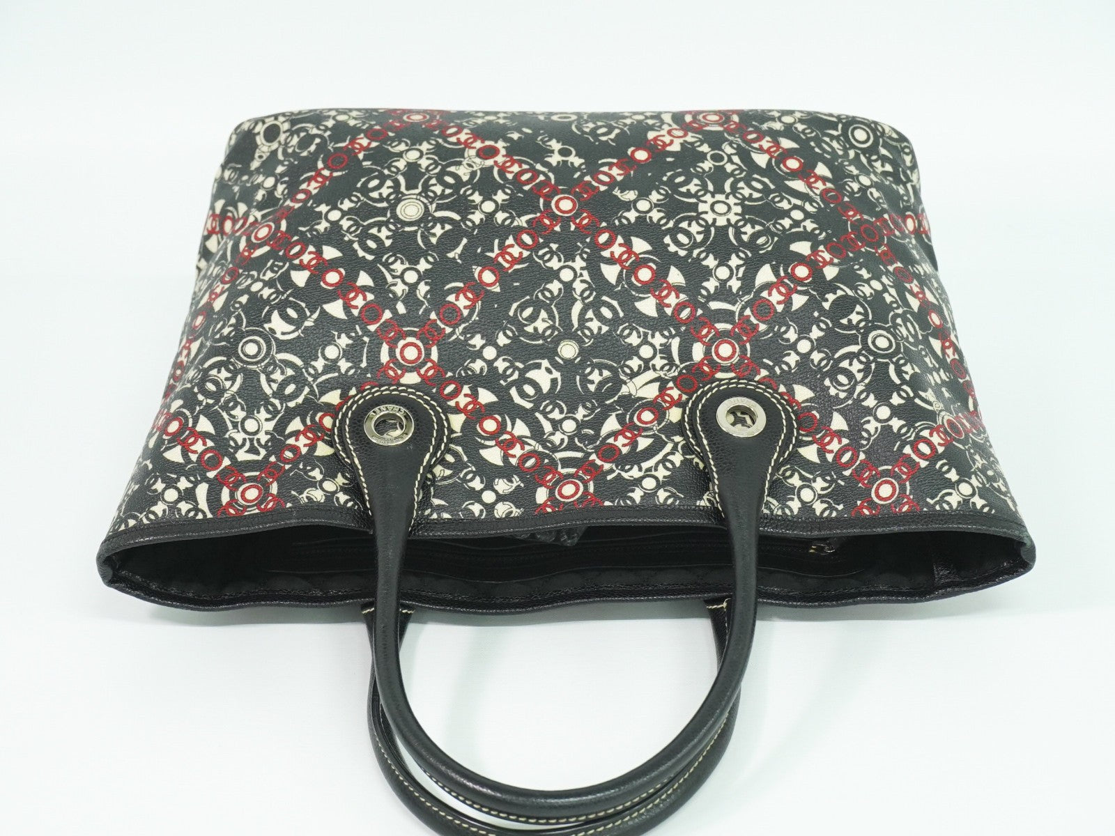 Chanel Optic Coco Tote Printed Coated Canvas With Caviar Multicolour Canvas Tote Bag Bag (Pre-Owned)