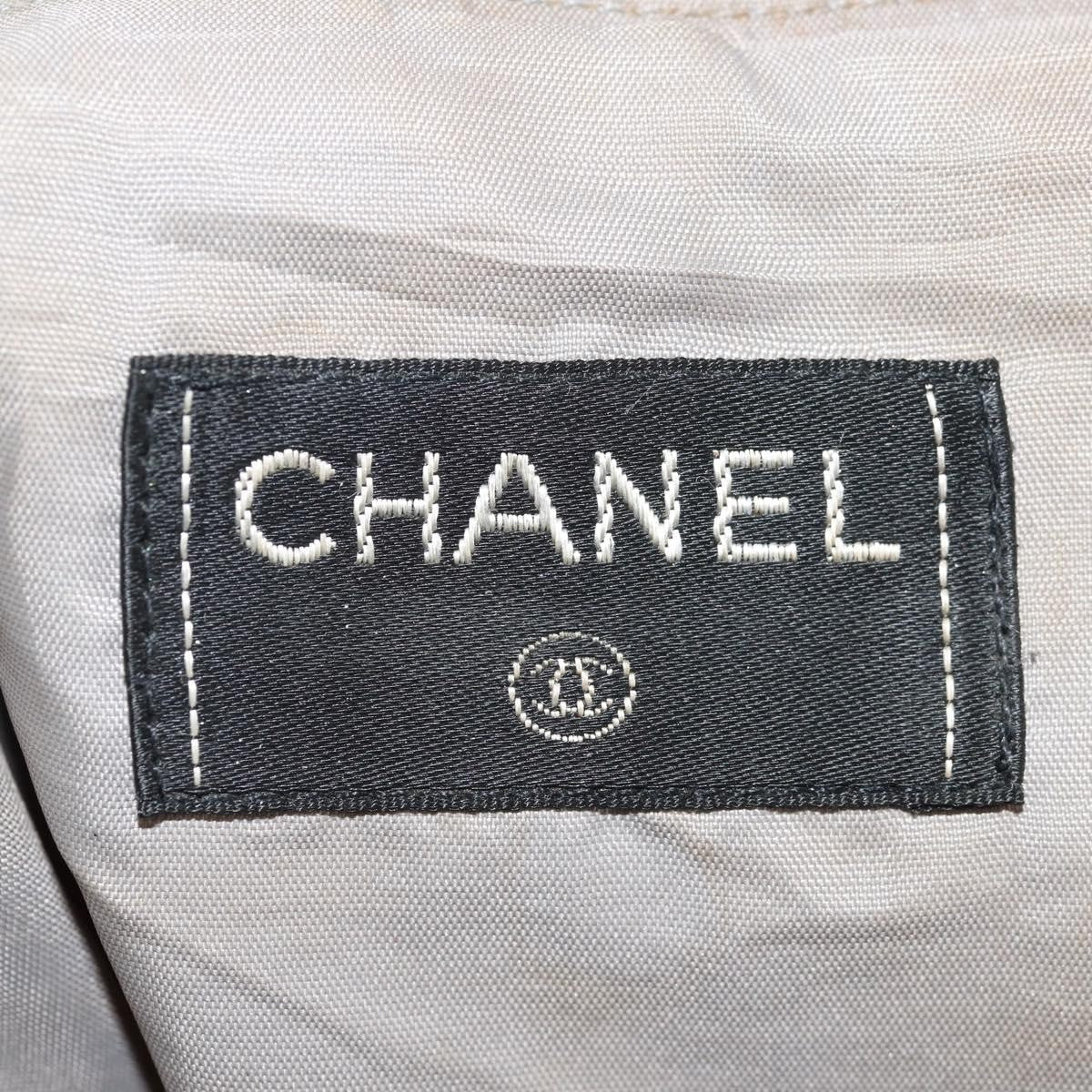 Chanel Sport Tote Nylon Gray Nylon Tote Bag Bag (Pre-Owned)