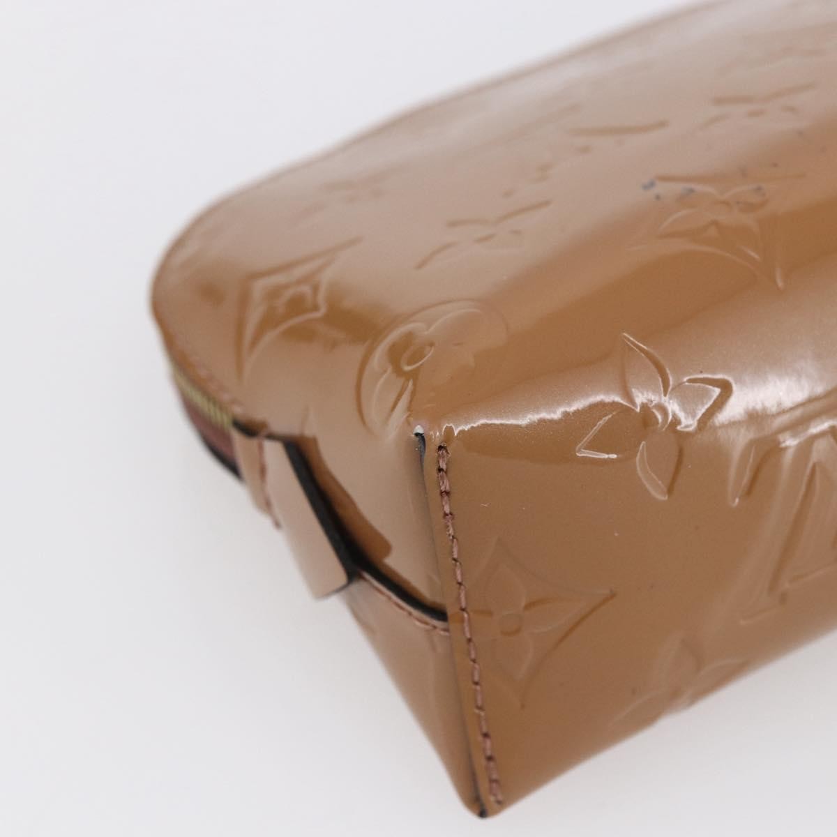 Louis Vuitton Cosmetic Pouch Monogram Vernis Brown Patent_Leather Clutche & Pouche Bag (Pre-Owned)
