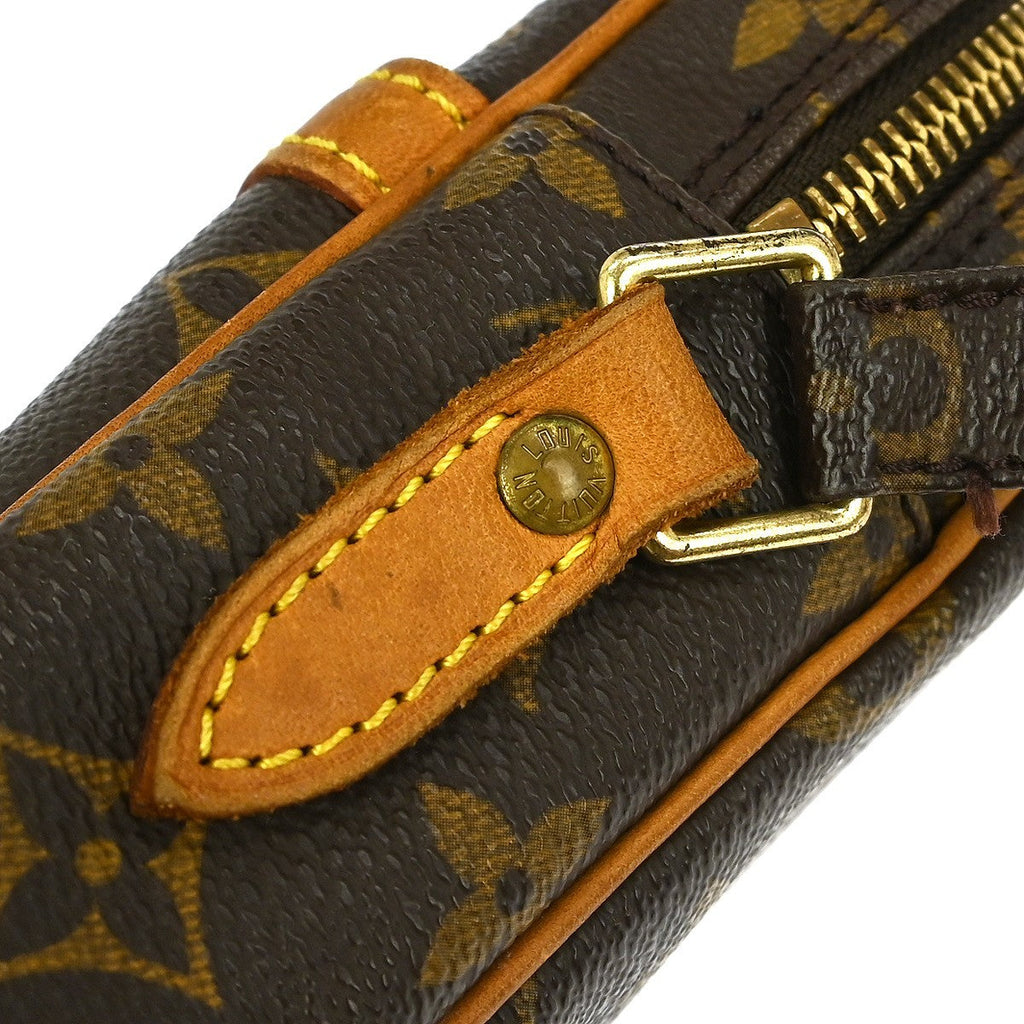 Louis Vuitton Danube Handbag Monogram Canvas Brown Canvas Shoulder Bag Bag (Pre-Owned)