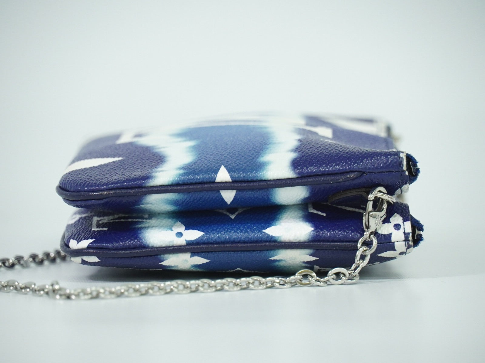 Louis Vuitton Double Zip Pochette Limited Edition Escale Monogram Giant Blue Canvas Shoulder Bag Bag (Pre-Owned)