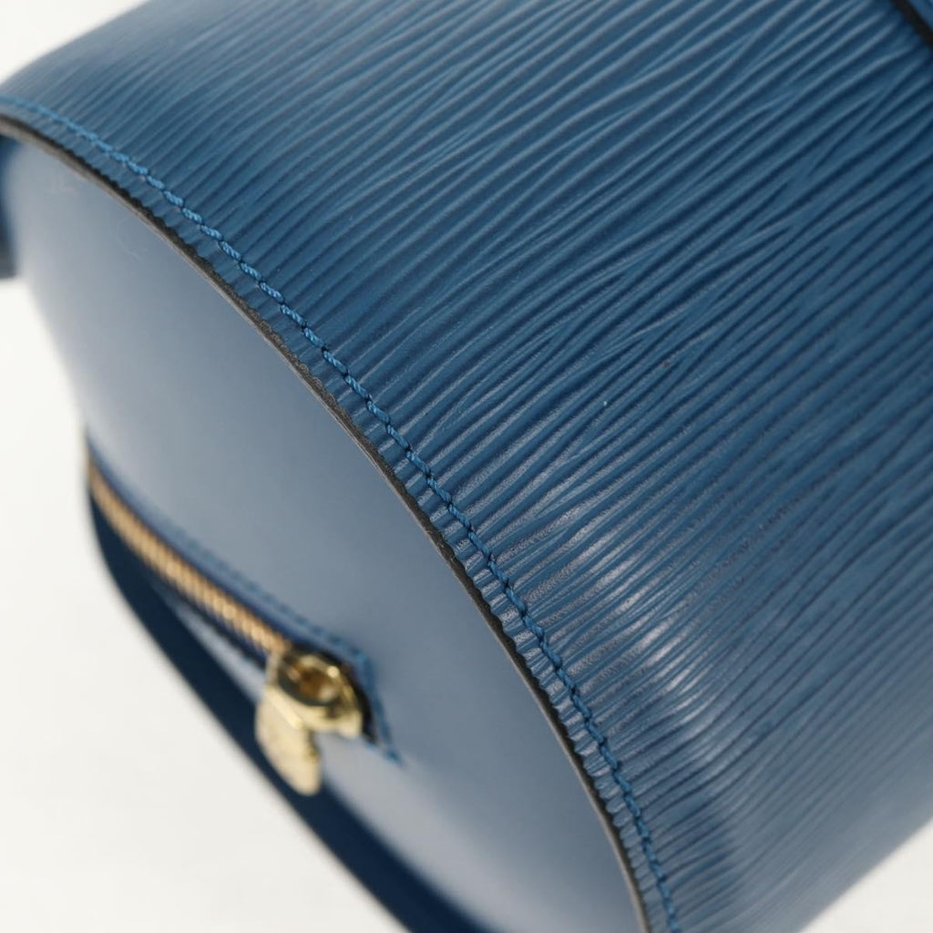 Louis Vuitton Soufflot Handbag Epi Leather Blue Leather Handbag (Pre-Owned)