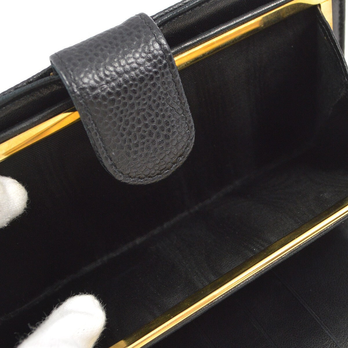 Chanel Timeless Cc French Wallet Caviar Black Leather Wallets Accessory (Pre-Owned)