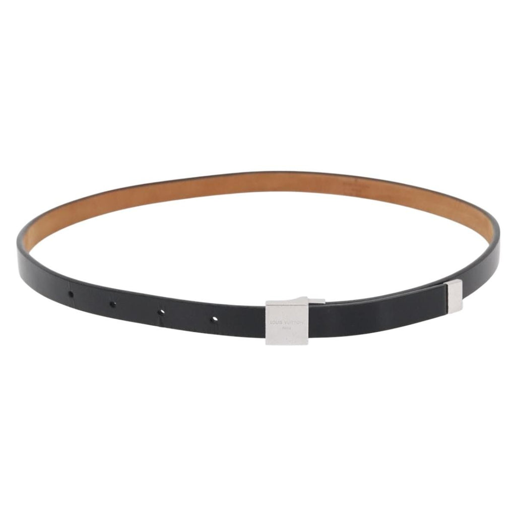 Louis Vuitton Carre Belt Leather Black Leather Belts Accessory (Pre-Owned)
