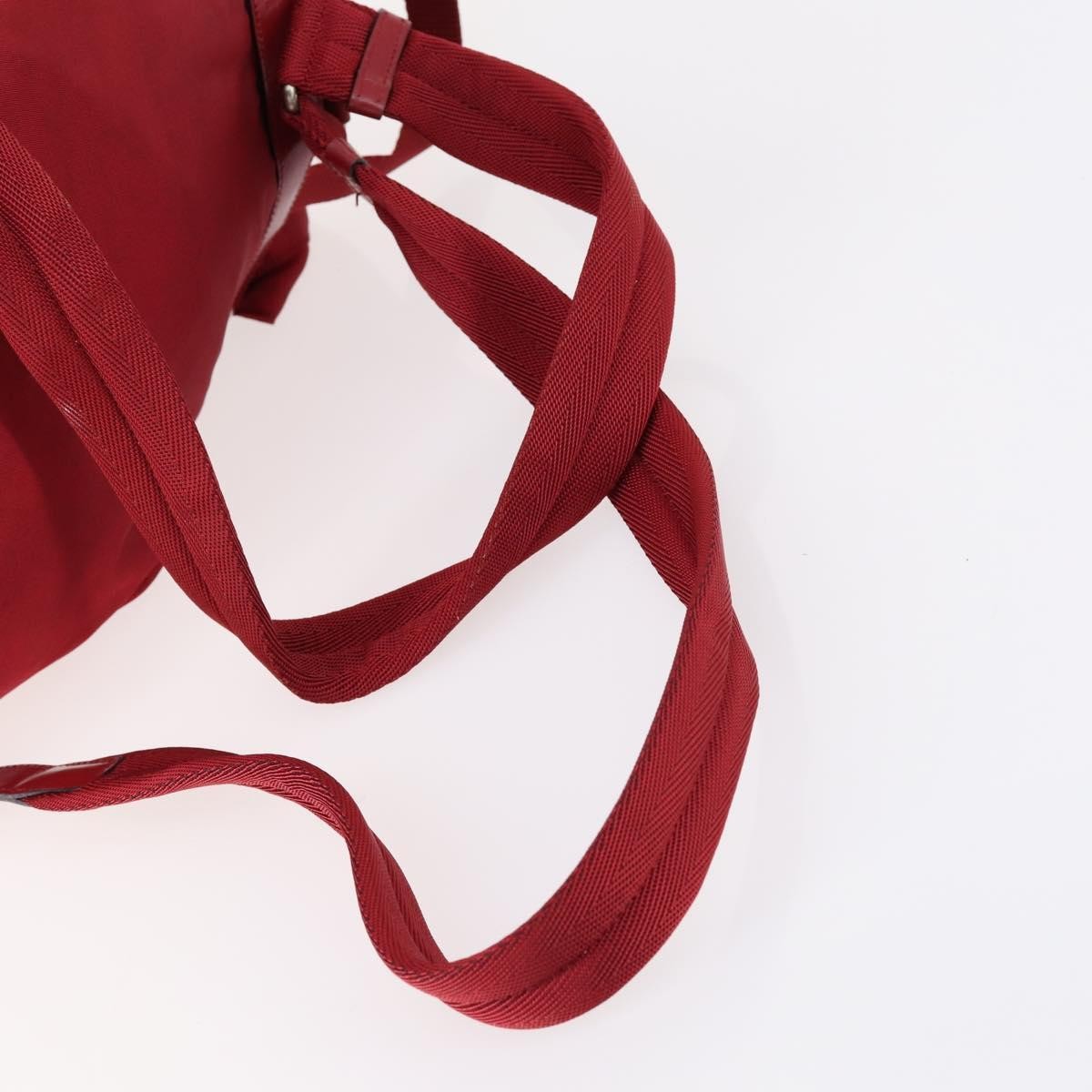 Prada Double Front Pocket Backpack Tessuto Red Nylon Backpack Bag (Pre-Owned)