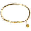 Chanel Medallion Chain Link Belt Metal Gold Gold_Plated Belts Accessory (Pre-Owned)