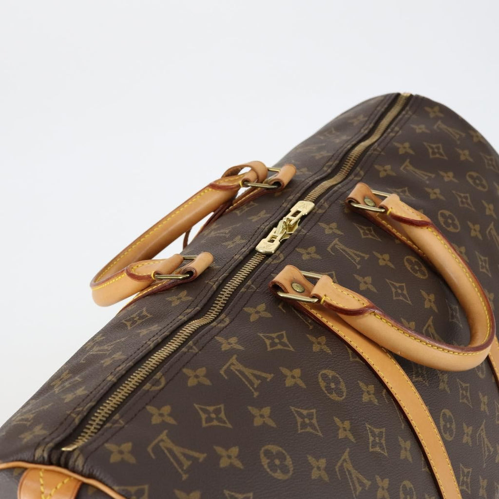 Louis Vuitton Keepall Bag Monogram Canvas Brown Canvas Travel Bag Bag (Pre-Owned)