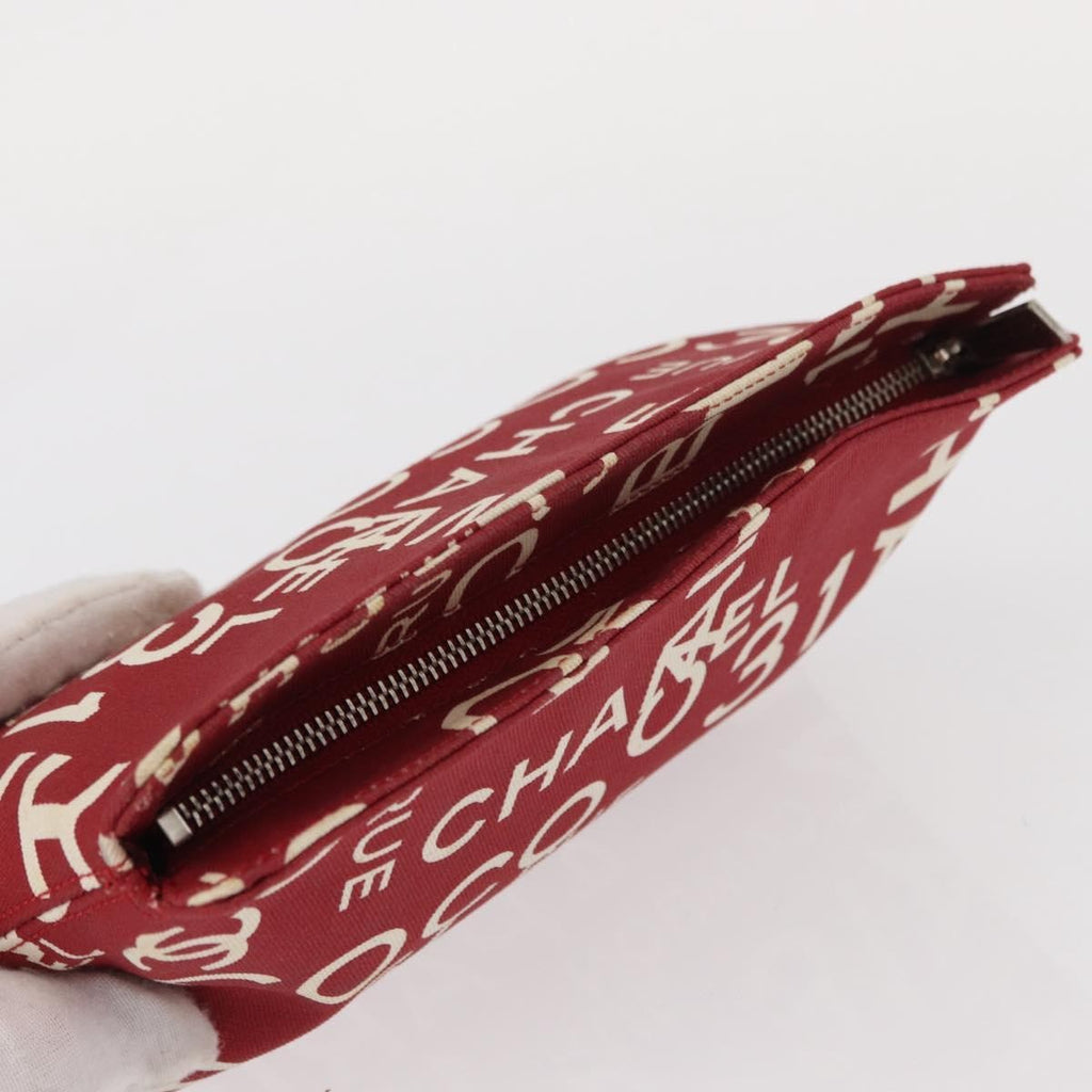 Chanel 31 Rue Cambon Clutch Canvas Red Canvas Clutche & Pouche Bag (Pre-Owned)