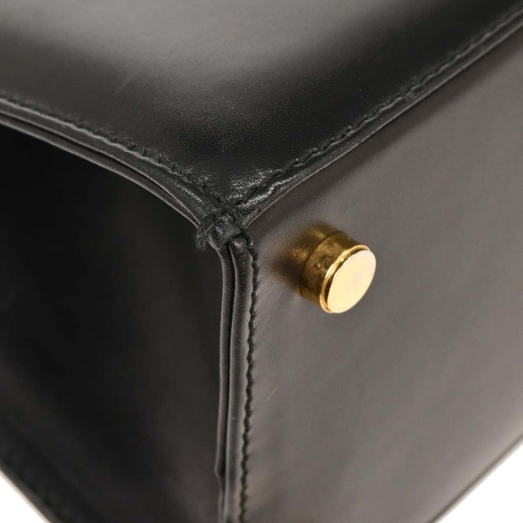 Salvatore Ferragamo Convertible Vara Bow Tote Leather Black Leather Handbag (Pre-Owned)