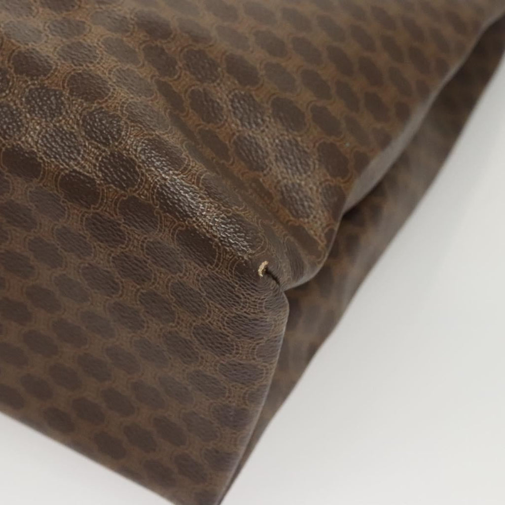 Celine Vintage Macadam Tote Bag Canvas Brown Canvas Tote Bag Bag (Pre-Owned)